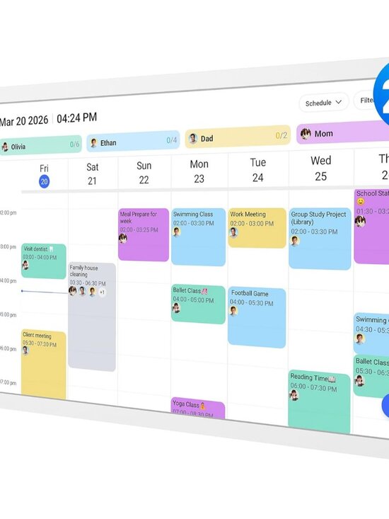 Other - Digital Calendar – 27 Inch Electronic Wall Calendar & Chore Chart, Smart Family